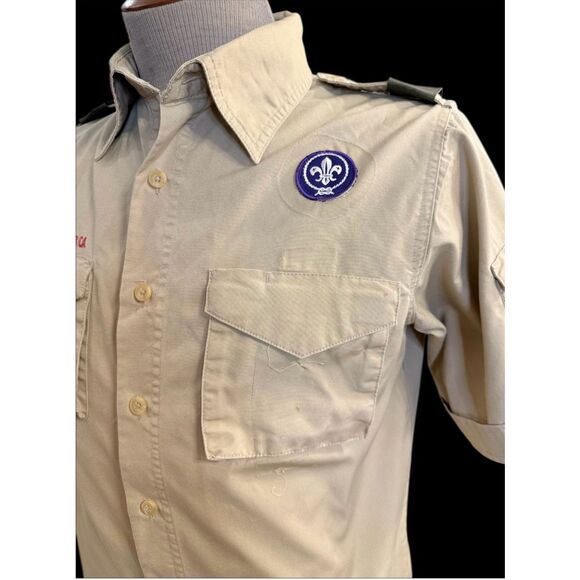 Boy Scouts of America Official Uniform Shirt Men's Small Polyester Blend Patches - Picture 4 of 15